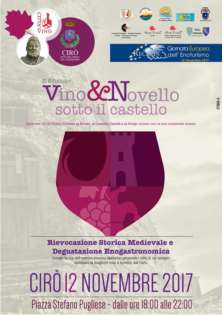 II edizione di Vino e Novello sotto il Castello a Cirò 2017 locandina