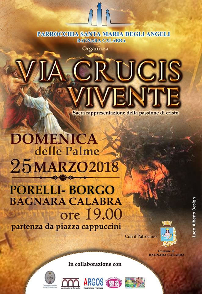 Via Crucis Vivente 2018 a Bagnara Calabra locandina