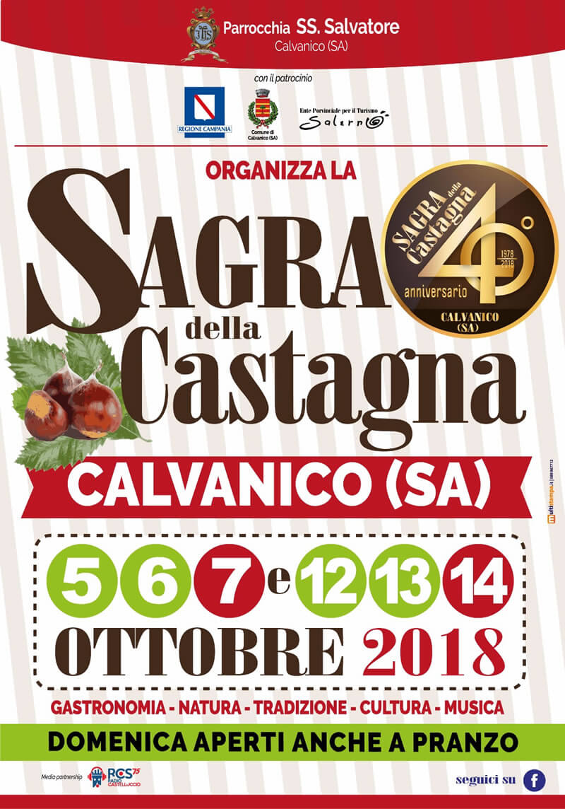 Sagra della Castagna a Calvanico ottobre 2018 locandina