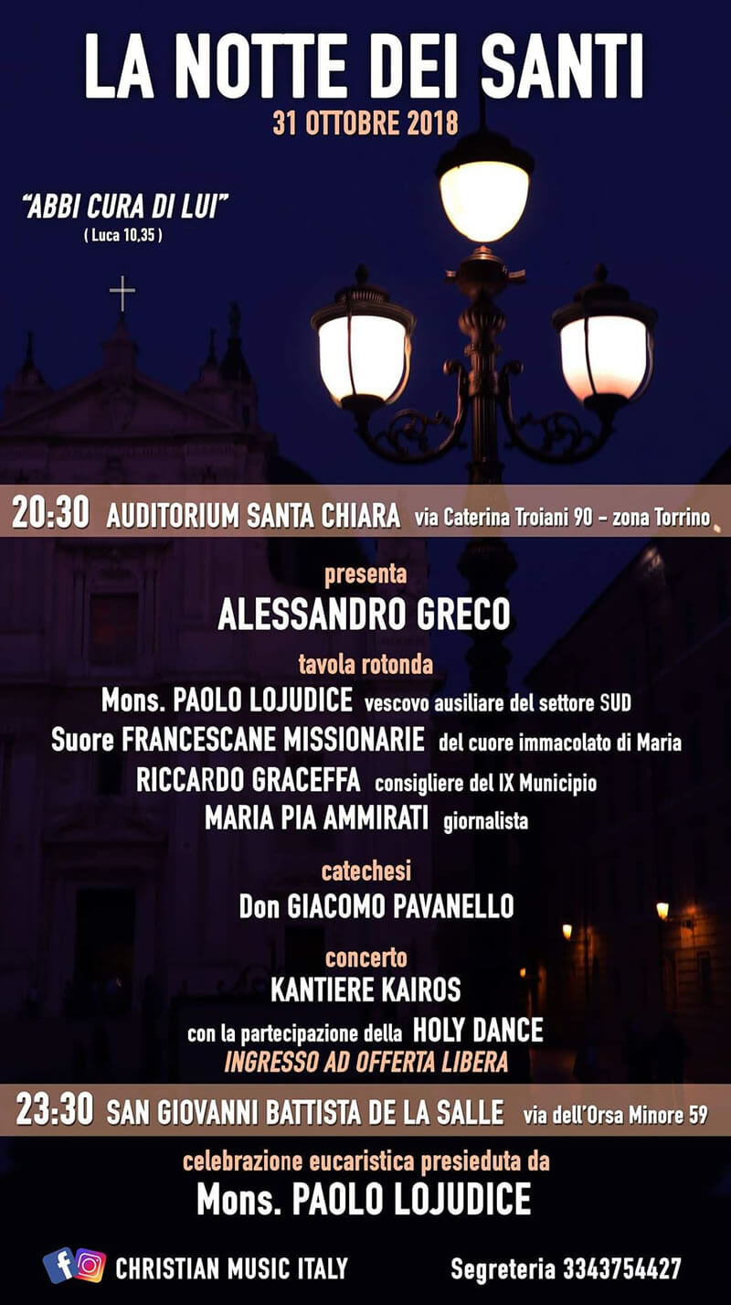 Notte dei Santi a Roma con Kantiere Kairòs in concerto 31 ottobre 2018