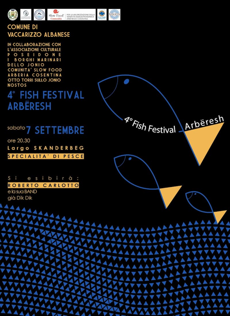 Fish Festival Arbëresh 7 settembre 2019 a Vaccarizzo Albanese locandina