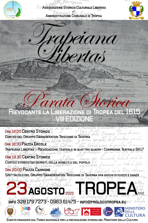 Trapeiana Libertas_PARATA STORICA 23 agosto 2022 a Tropea locandina