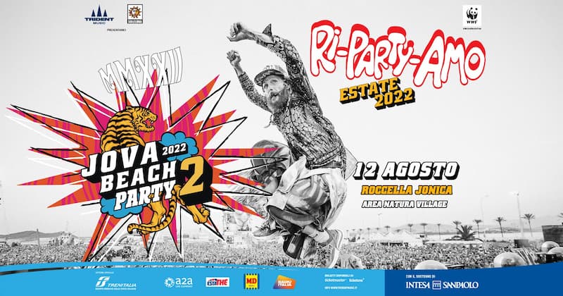Jova Beach Party 2022 - Roccella Jonica 12 agosto 2022 locandina