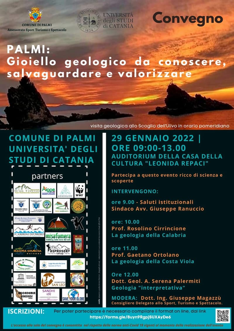 Palmi Gioiello geologico da conoscere, salvaguardare e valorizzare 29 gennaio 2022 locandina