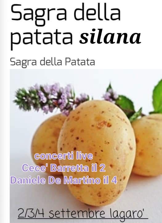 Sagra della Patata Silana 2-3-4 settembre 2022 a Lagarò
