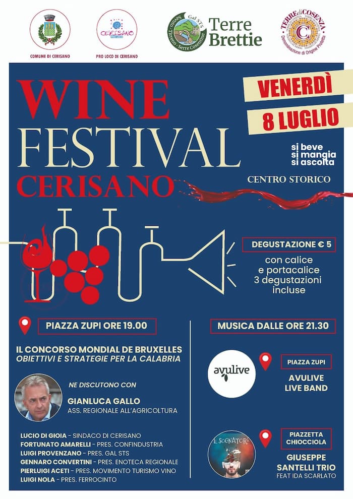 Wine Festival a Cerisano 8 luglio 2022 locandina