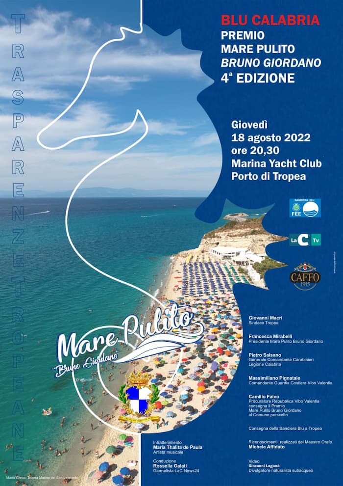 Blu Calabria 2022 18 agosto 2022 Porto di Tropea locandina