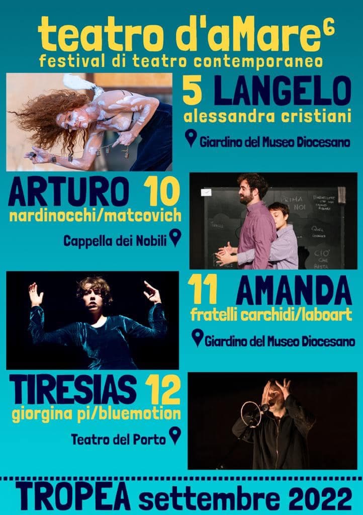 Teatro d'aMare Tropea - festival di teatro contemporaneo 2022 locandina