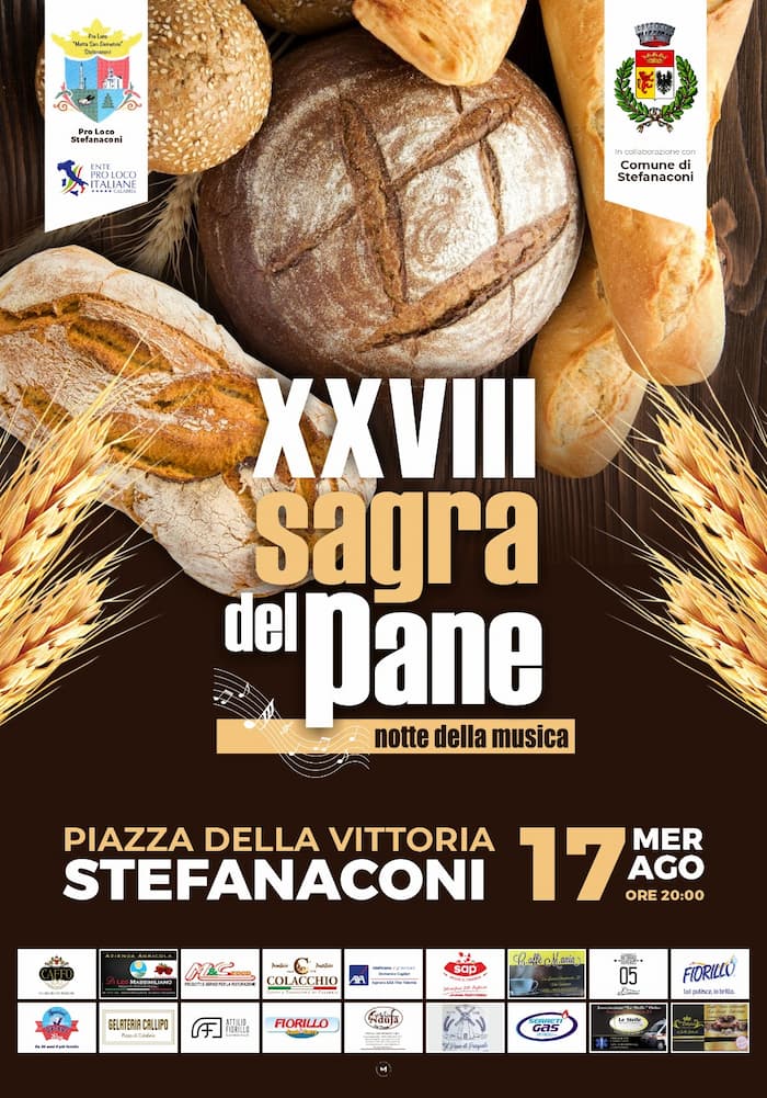 XXVIII Sagra del Pane 17 Agosto 2022 a Stefanaconi locandina