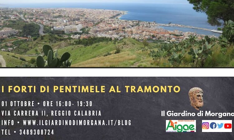 I Forti di Pentimele al Tramonto 1 ottobre 2022 Reggio Calabria locandina
