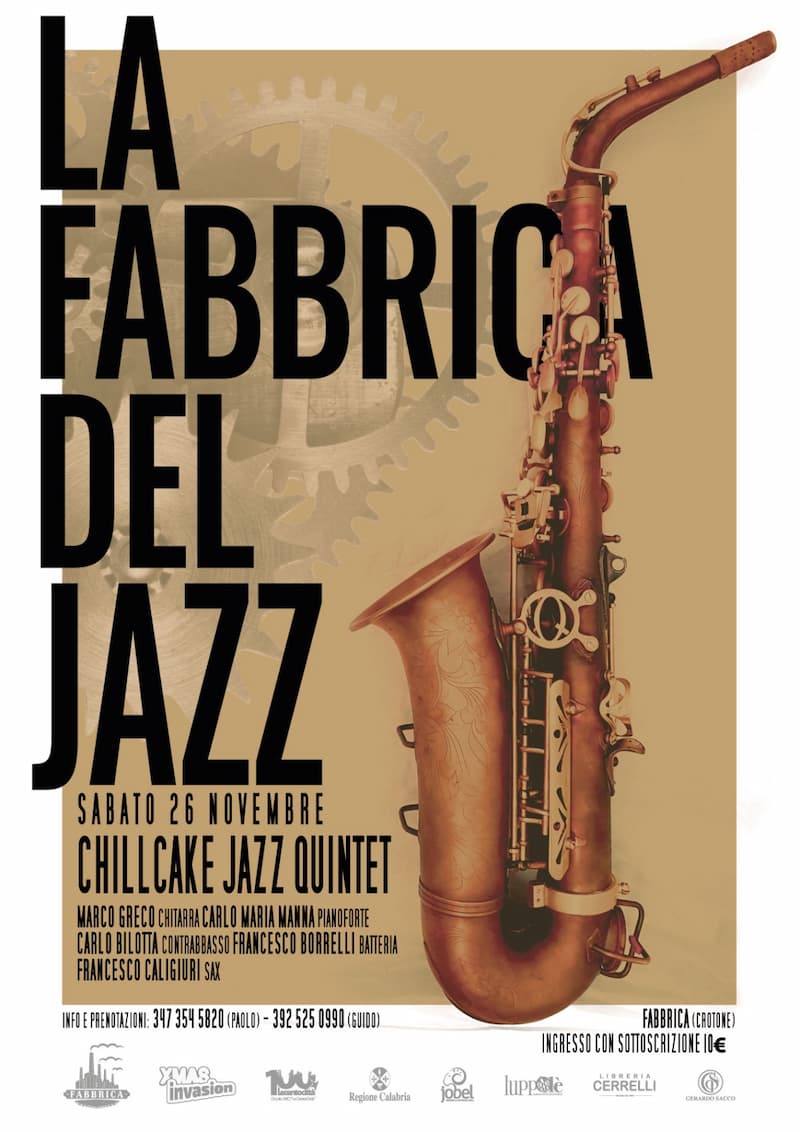Chillcake jazz 5th La fabbrica del Jazz 26 Novembre 2022 Crotone locandina