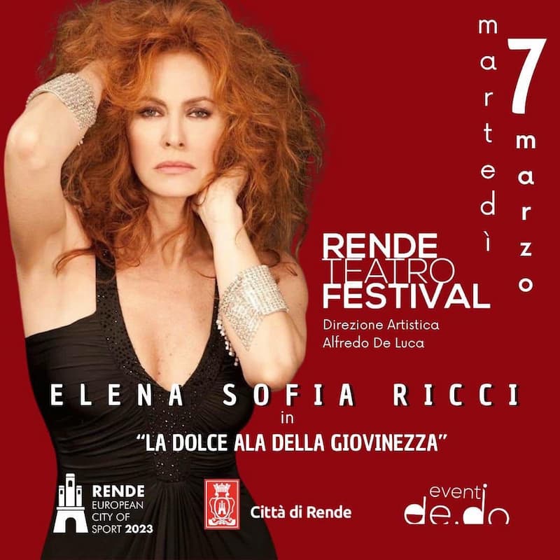 Elena Ricci al Rende Teatro Festival 7 marzo 2023 a Rende