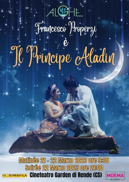 Il principe Aladin 22 marzo 2023 Rende locandina
