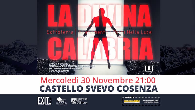 La Divina Calabria - Spettacolo Teatrale 30 novembre 2022 Cosenza locandina