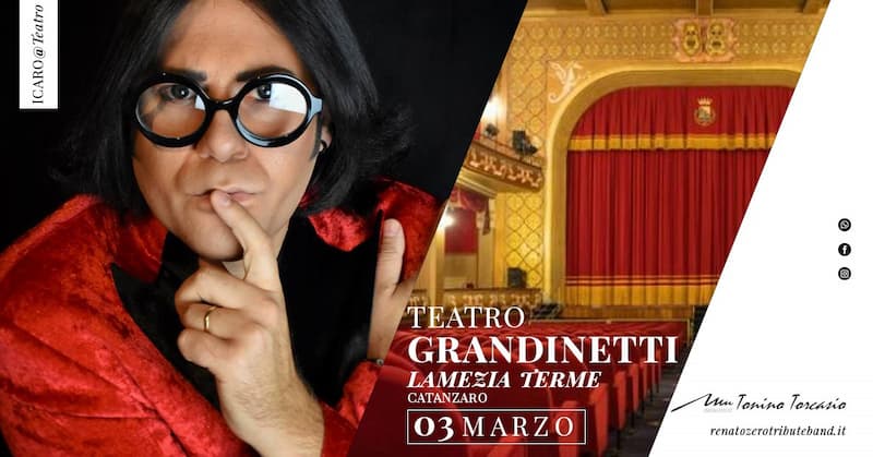ICARO Renato Zero Tribute 3 marzo 2023 Lamezia Terme locandina