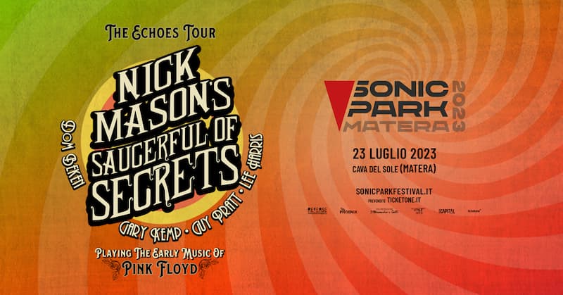 Nick Mason's Saucerful of Secrets @ Sonic Park Matera 23 luglio 2023 locandina