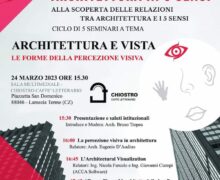 Architettura e vista - le forme della percezione visiva 24 marzo 2023 Chiostro Caffè Letterario, Lamezia Terme locandina