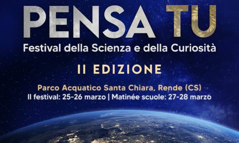 Festival della Scienza e della Curiosità 25-26 Marzo 2023, si terrà al Parco Acquatico Santa Chiara di Rende