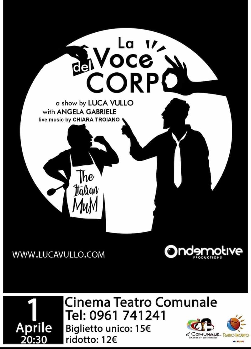 La Voce del Corpo di Luca Vullo 1 aprile 2023 Cinema Teatro Comunale, Catanzaro locandina