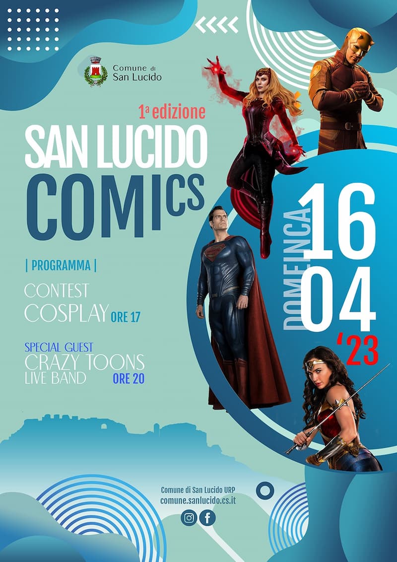 San Lucido Comics 16 aprile 2023 locandina