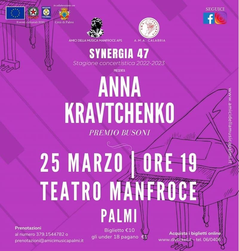Teatro Anna Kravtchenko 25 marzo 2023 Teatro Manfroce, Palmi locandina