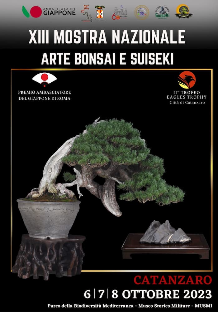 XIII Mostra Nazionale Arte Bonsai e Suiseki 6-7-8 Ottobre 2023 Catanzaro locandina