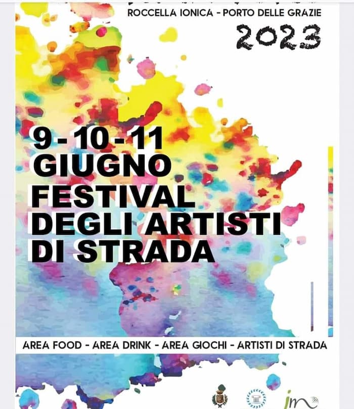 Festival degli Artisti di Strada 9-10-11 Giugno 2023 Porto delle Grazie, Roccella Jonica locandina
