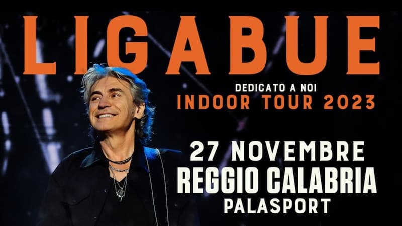 Ligabue a Reggio Calabria 27 Novembre 2023 Palasport, Reggio Calabria locandina