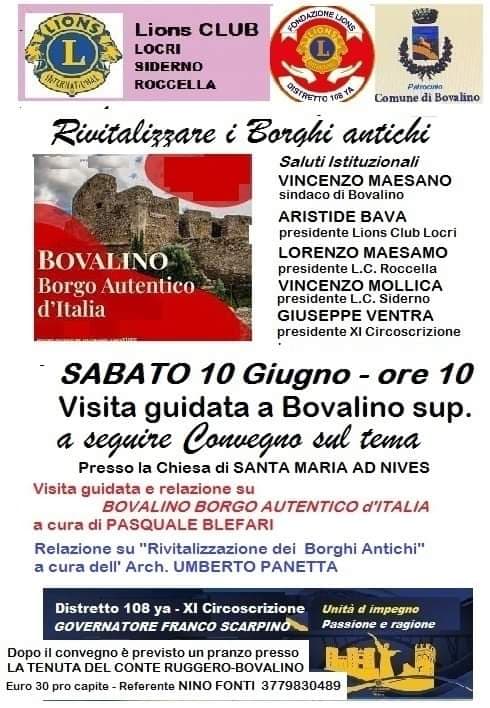 Visita guidata a Bovalino superiore 10 Giugno 2023 locandina