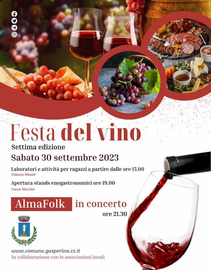 Festa del Vino a Gasperina 30 Settembre 2023 locandina