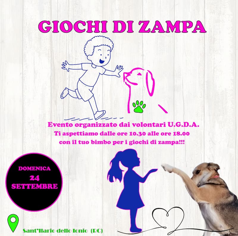 Giochi di Zampa! 24 Settembre 2023 Canile Di Sant'ilario Dog Center Sant’Ilario dello Ionio locandina