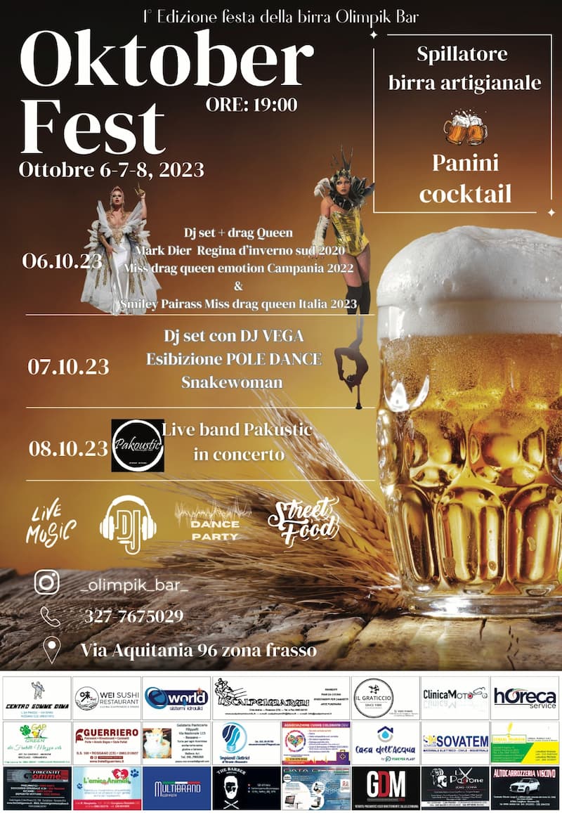Rossano - Oktober Fest 6-7-8 ottobre 2023 locandina
