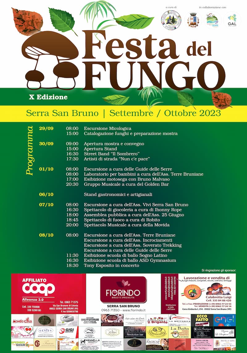 Serra San Bruno Festa del Fungo X Edizione 2023
