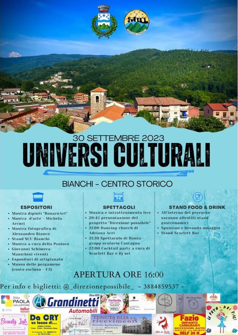 Universi culturali 30 Settembre 2023 Bianchi locandina