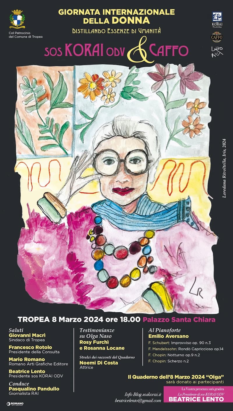 Giornata Internazionale della Donna con OLGA 8 Marzo 2024 Palazzo Santa Chiara, Tropea