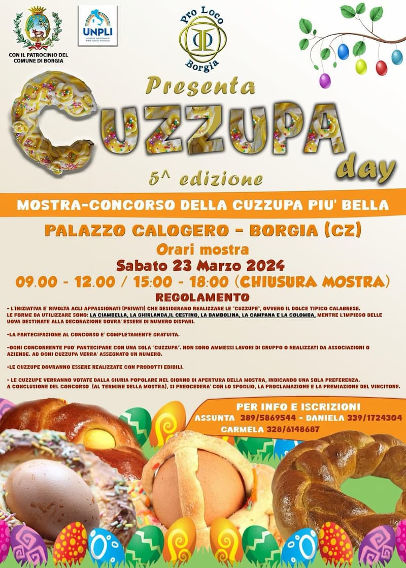 Mostra - Concorso Cuzzupa day 5° Edizione 23 Marzo 2024 Palazzo Calogero, Borgia
