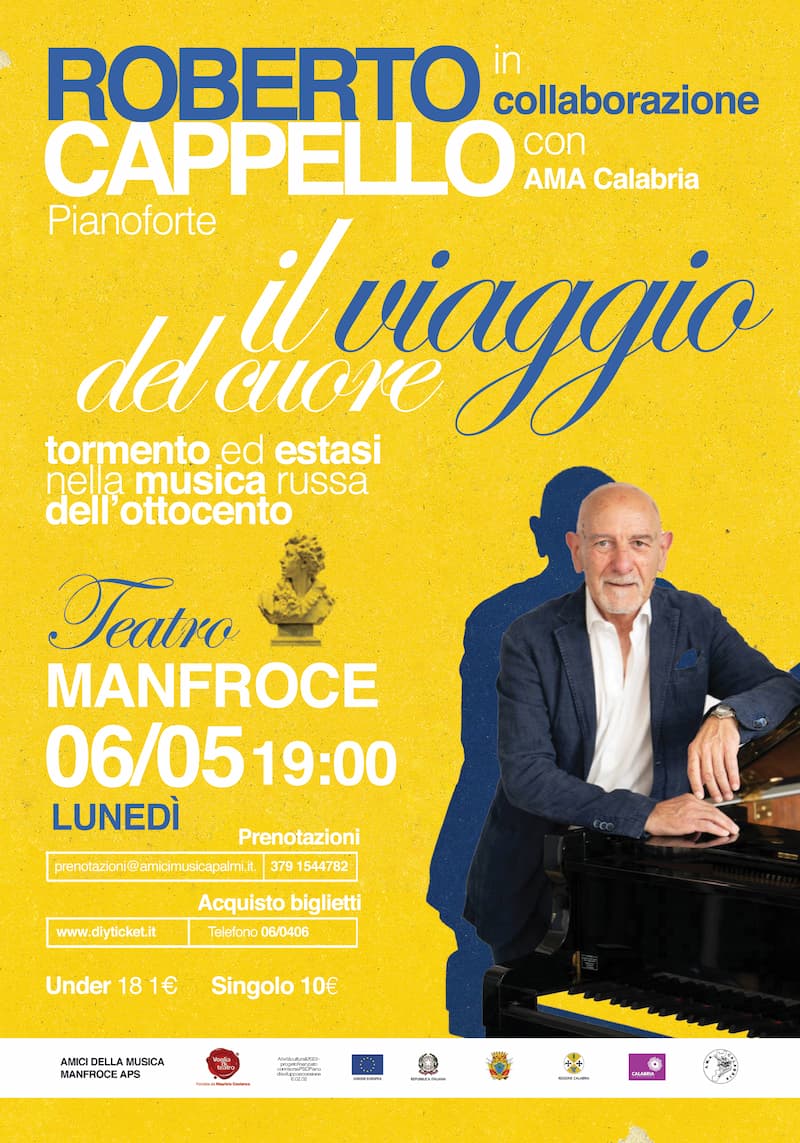Roberto Cappello (pianoforte) 6 Maggio 2024 Palmi