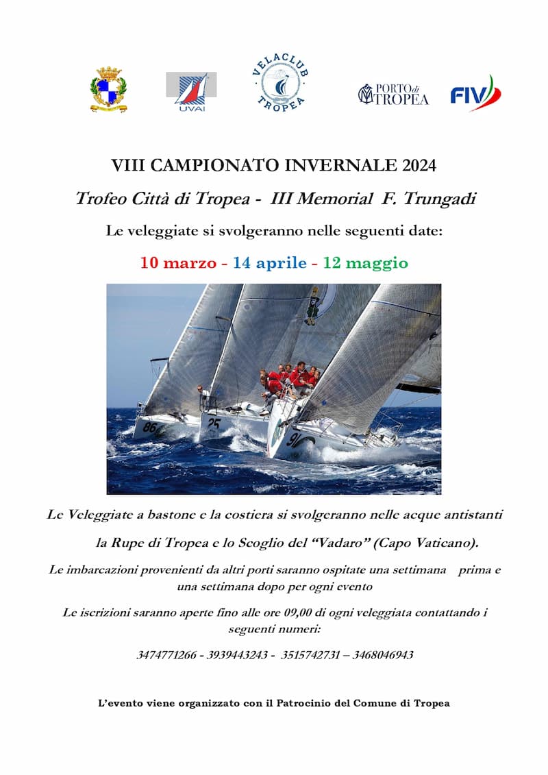 VIII Campionato Invernale 2024 - Trofeo Città di Tropea - III Memorial F. Trungadi