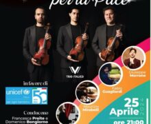 Trio Italico in Concerto per la pace a favore dell'Unicef 25 Aprile 2024 Teatro Garden, Rende